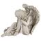 17" Gray Resting Angel Outdoor Garden Statue